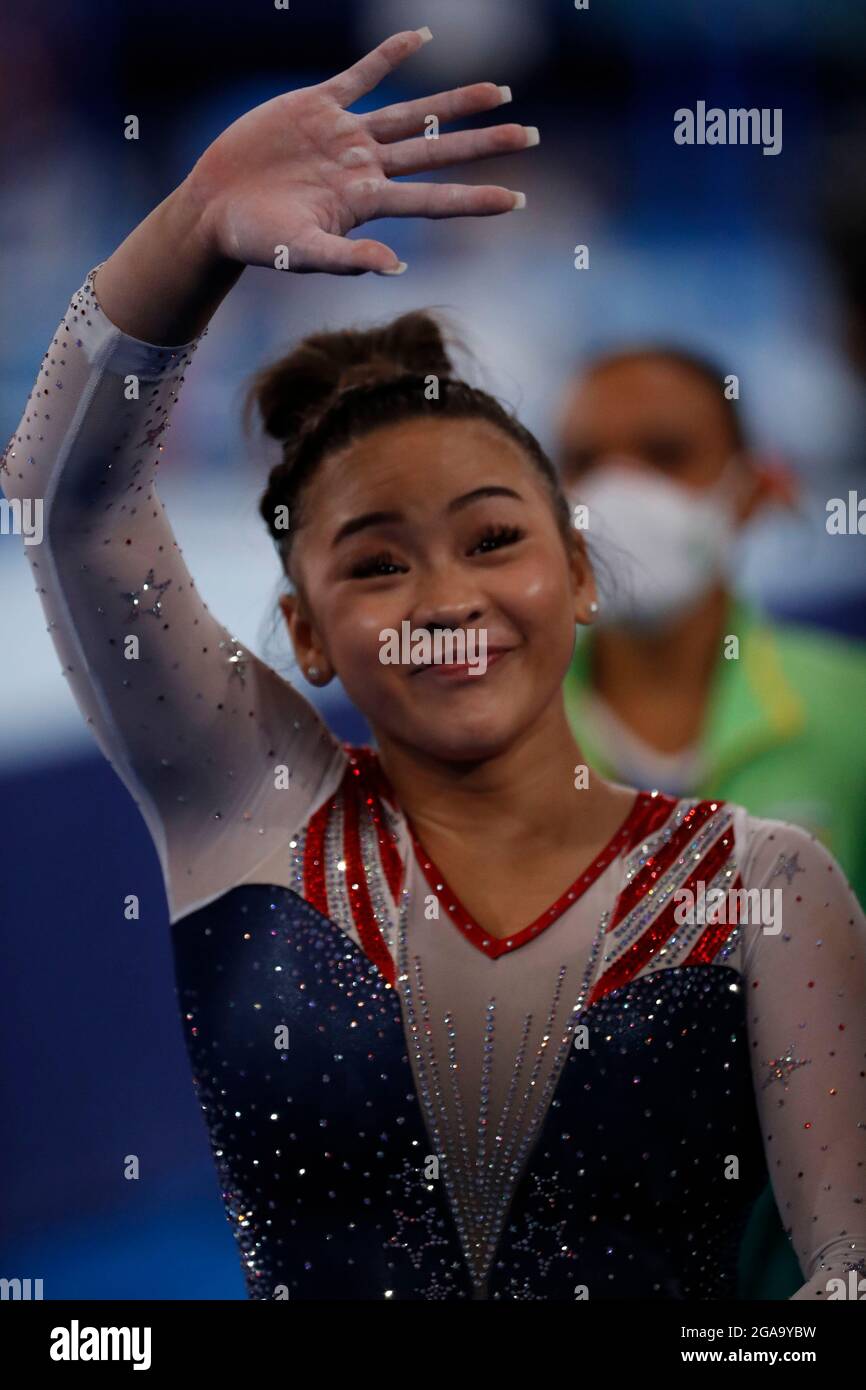 Tokyo, Kanto, Japan. 29th July, 2021. Sunisa Lee (USA) Waves To The ...