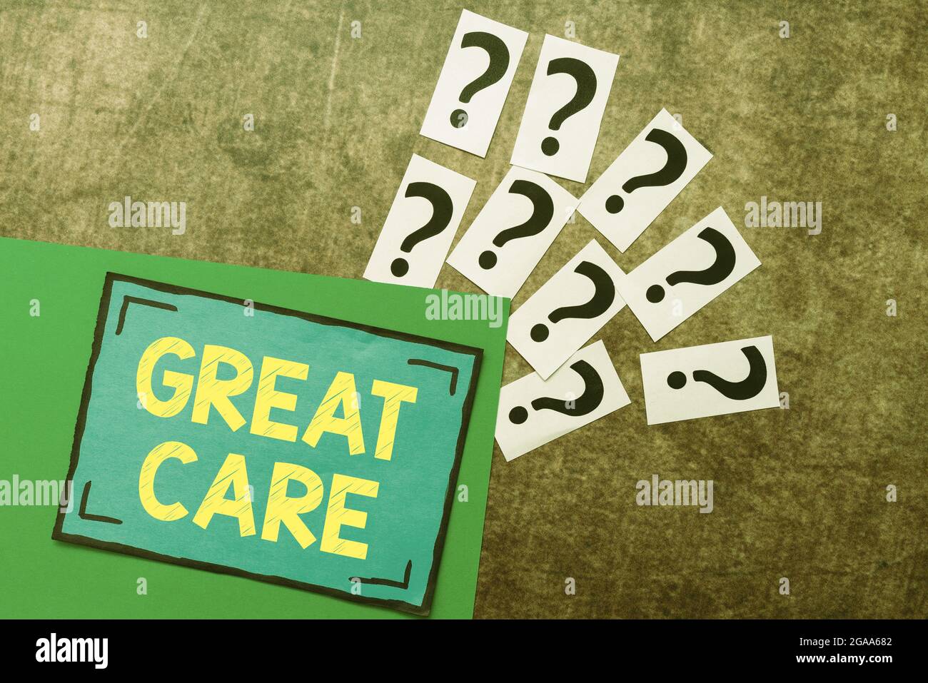 Handwriting text Great Care. Business showcase giving attention