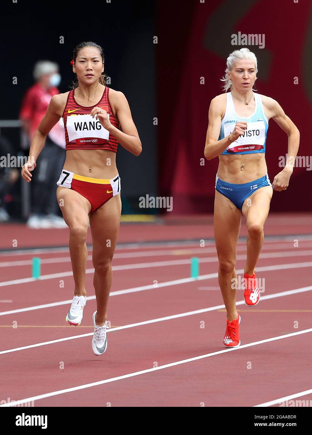 Tokyo, Japan. 30th July, 2021. Wang Chunyu (L) of China competes during ...