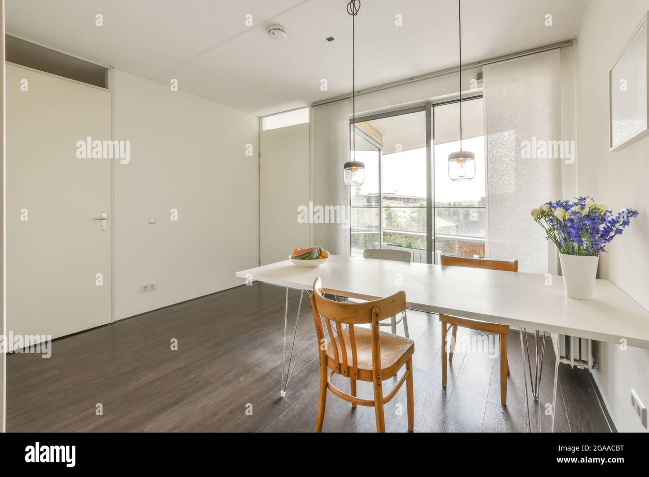 Interior design of bright and beautiful dining room Stock Photo - Alamy