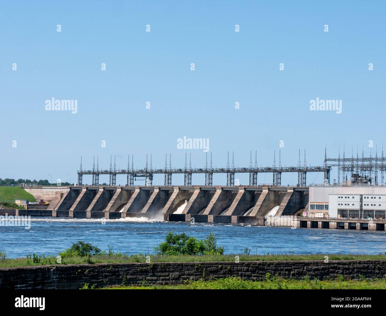 hydroelectric generating station, Carillon, Quebec, Canada Stock Photo
