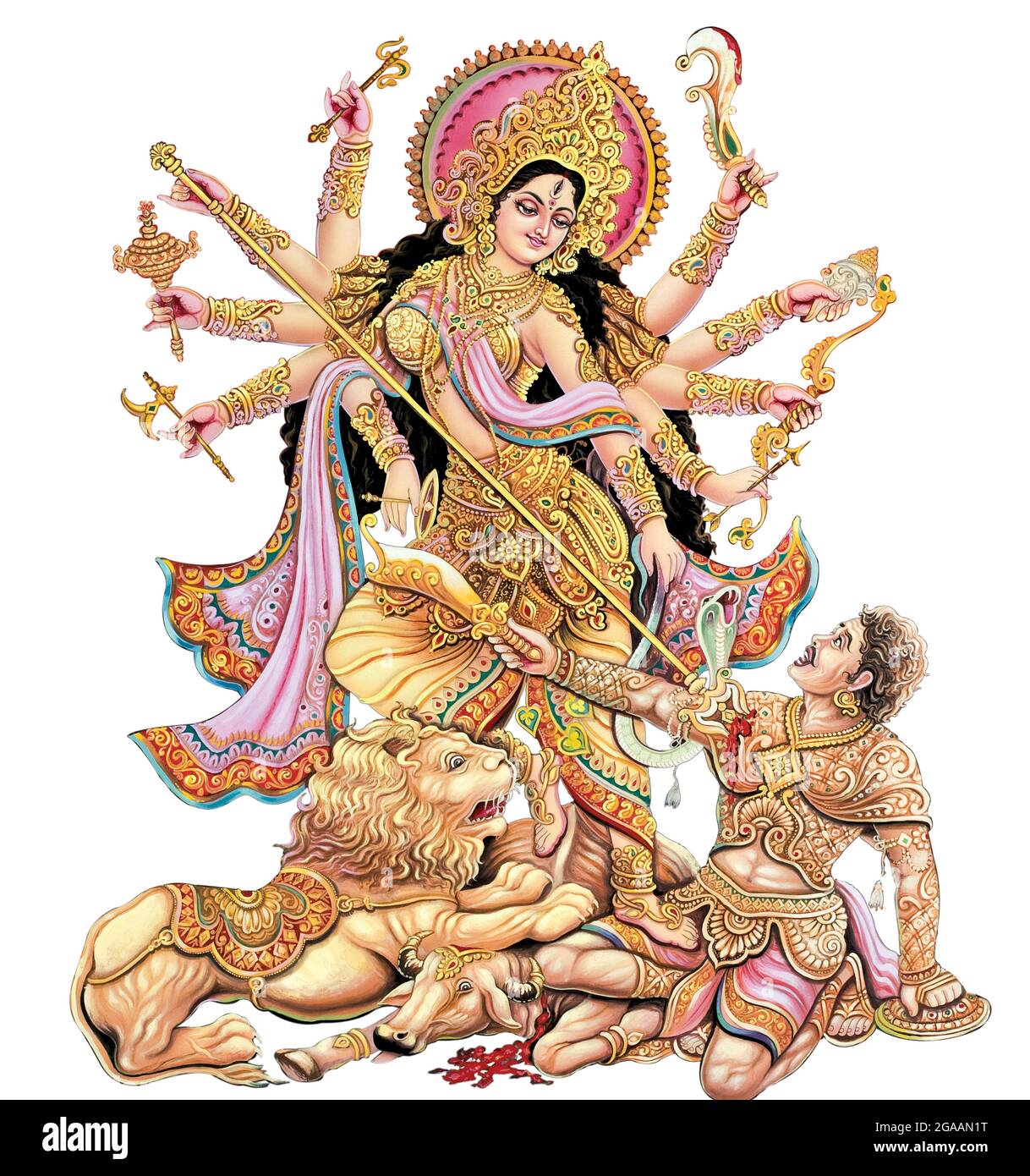 Indian Goddess Durga Digital Paintings from the printing house ...