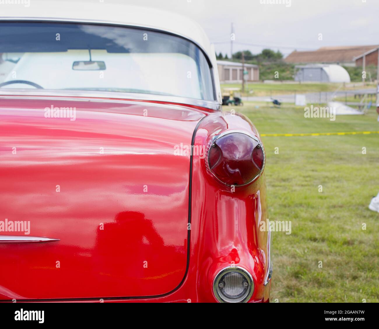 A Taillight in a 1950s Vehicle Stock Photo