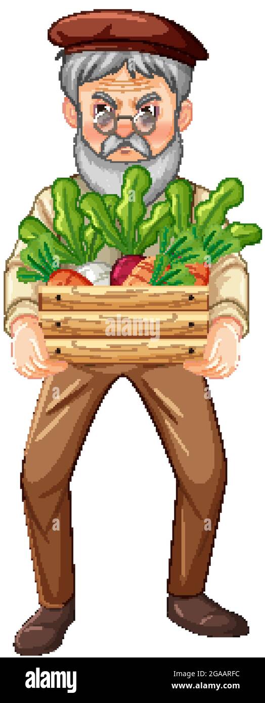 old-farmer-man-holding-wooden-crate-of-vegetable-isolated-illustration
