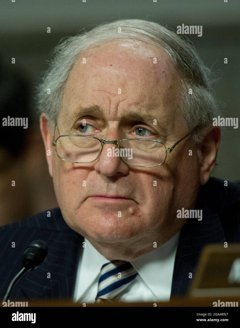 United States Senator Carl Levin (Democrat of Michigan), Chairman, U.S. Senate Armed Services Committee, listens as General John R. Allen, USMC, Commander, International Security Assistance Force and Commander, United States Forces Afghanistan, testifies before the committee on the situation in Afghanistan on Capitol Hill in Washington, DC on Thursday, March 22, 2012.Credit: Ron Sachs/CNP/MediaPunch Stock Photo