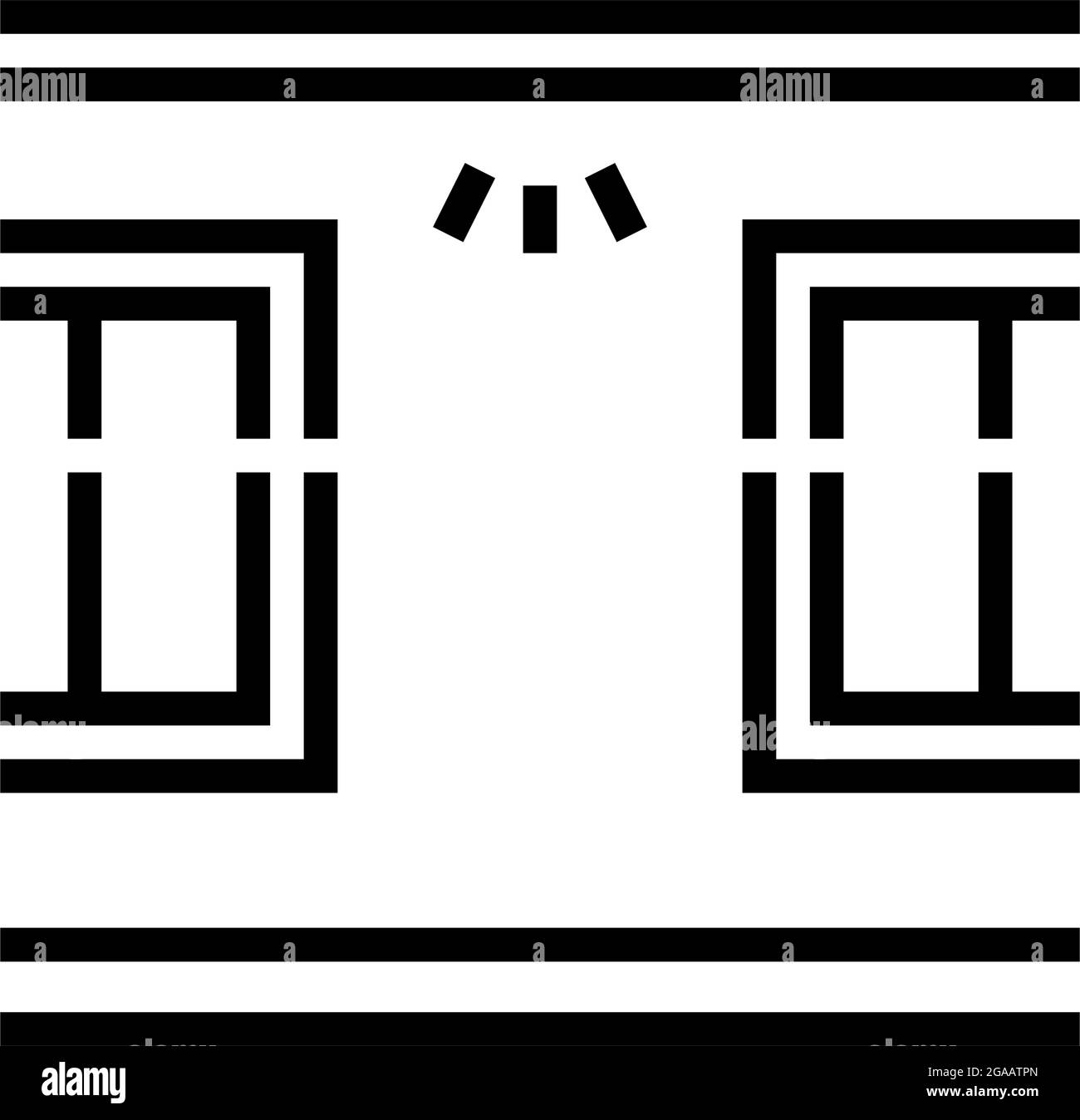 windows top lighting line icon vector illustration Stock Vector Image ...