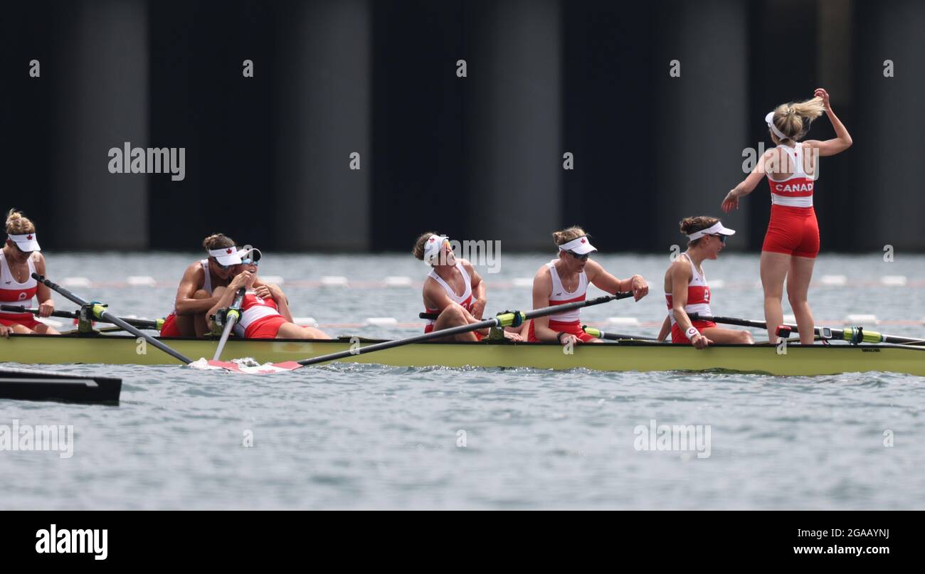 Tokio, Japan. 30th July, 2021. Rowing: Olympics, women's coxed eight ...