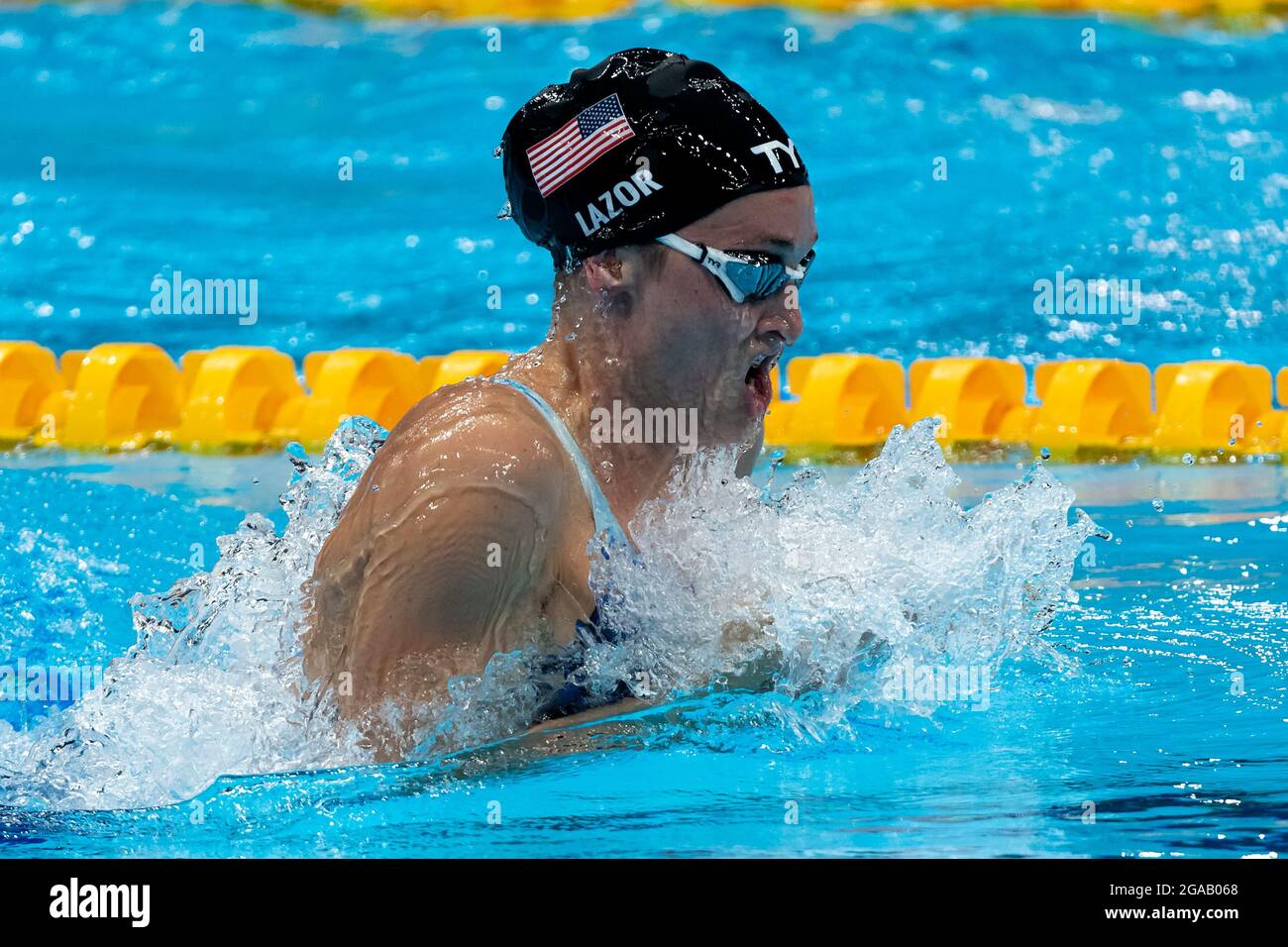 Tokyo, Japan. 30th July, 2021. TOKYO, JAPAN - JULY 30: Annie Lazor of United States competing in the women 200m Breaststroke final during the Tokyo 2020 Olympic Games at the Tokyo Aquatics Centre on July 30, 2021 in Tokyo, Japan (Photo by Giorgio Scala/Insidefoto/Deepbluemedia) Credit: insidefoto srl/Alamy Live News Stock Photo