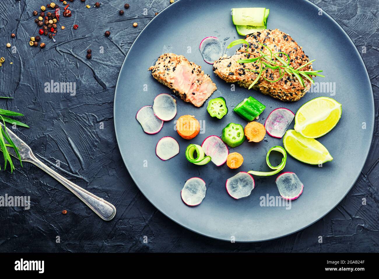 Summer tuna salad roasted hi-res stock photography and images - Alamy