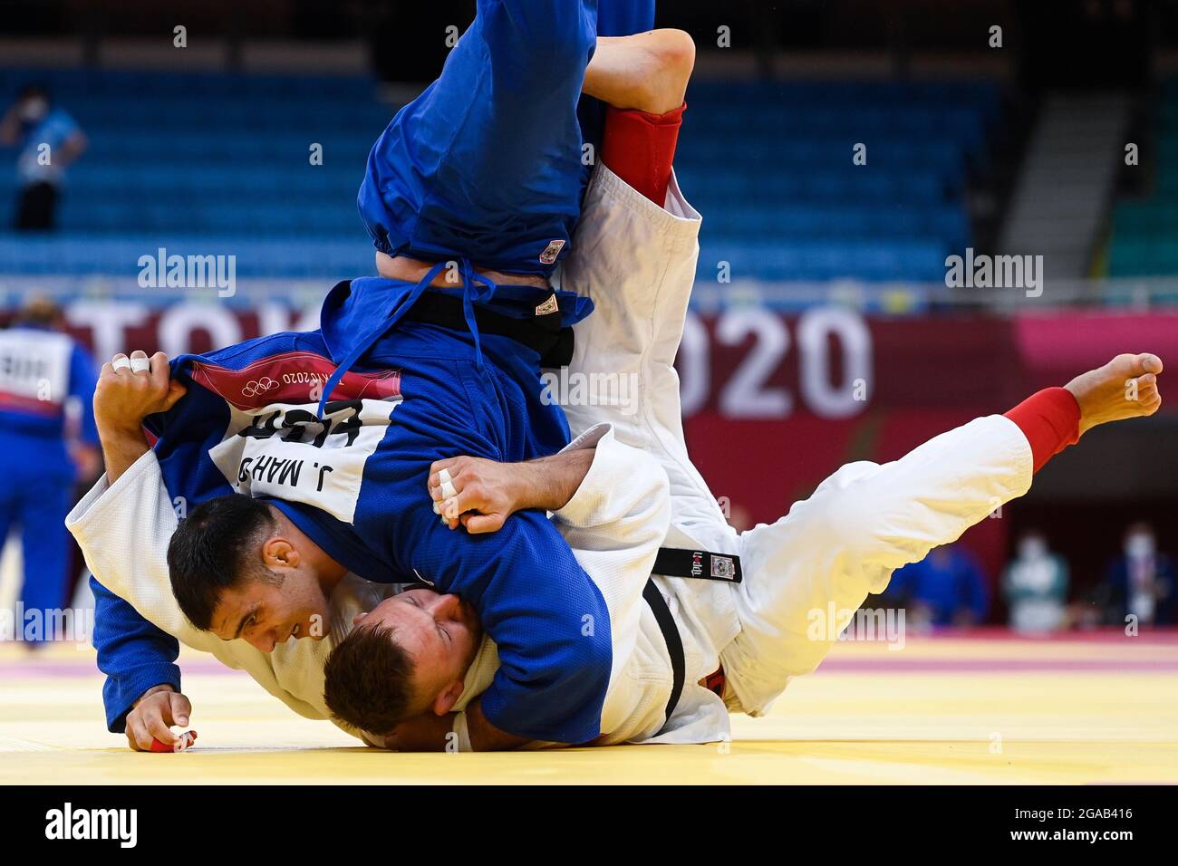 Tokyo, Japan. 30th July, 2021. Czech judoka Lukas Krpalek (white) and