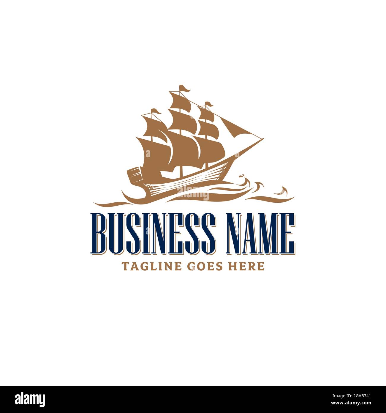 Retro vintage pirate ship Stock Vector Images - Alamy