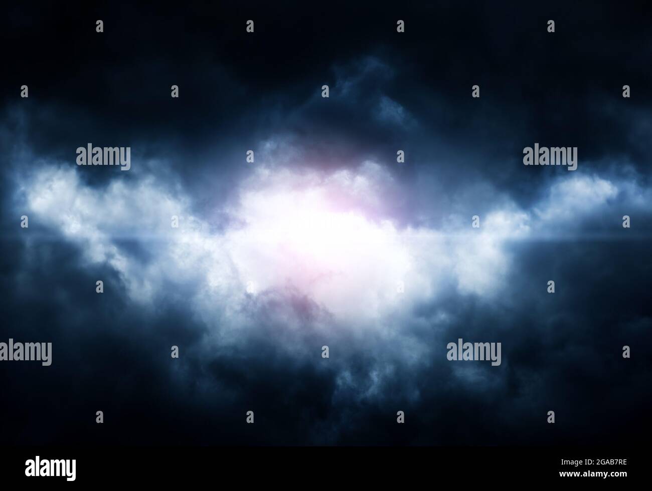 Light in the Dark and Dramatic Storm Clouds Stock Photo - Alamy