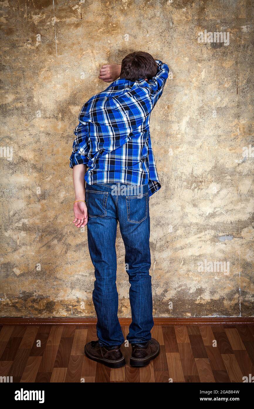 Sad Man Rear View Rear view sad young hi-res stock photography and images - Alamy