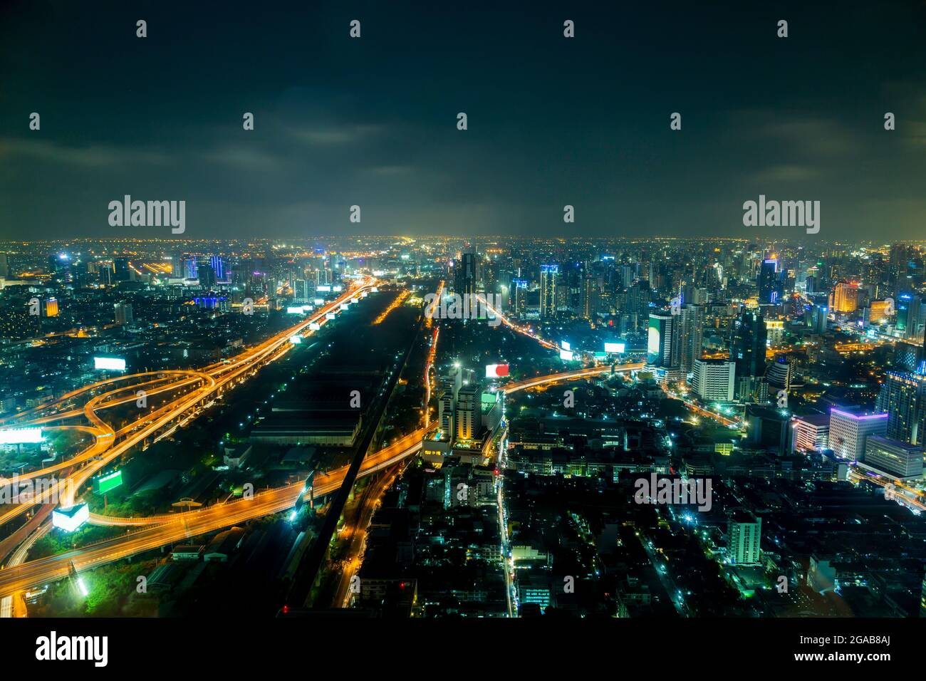 Bangkok city at night, Thailand at nighttime Stock Photo - Alamy