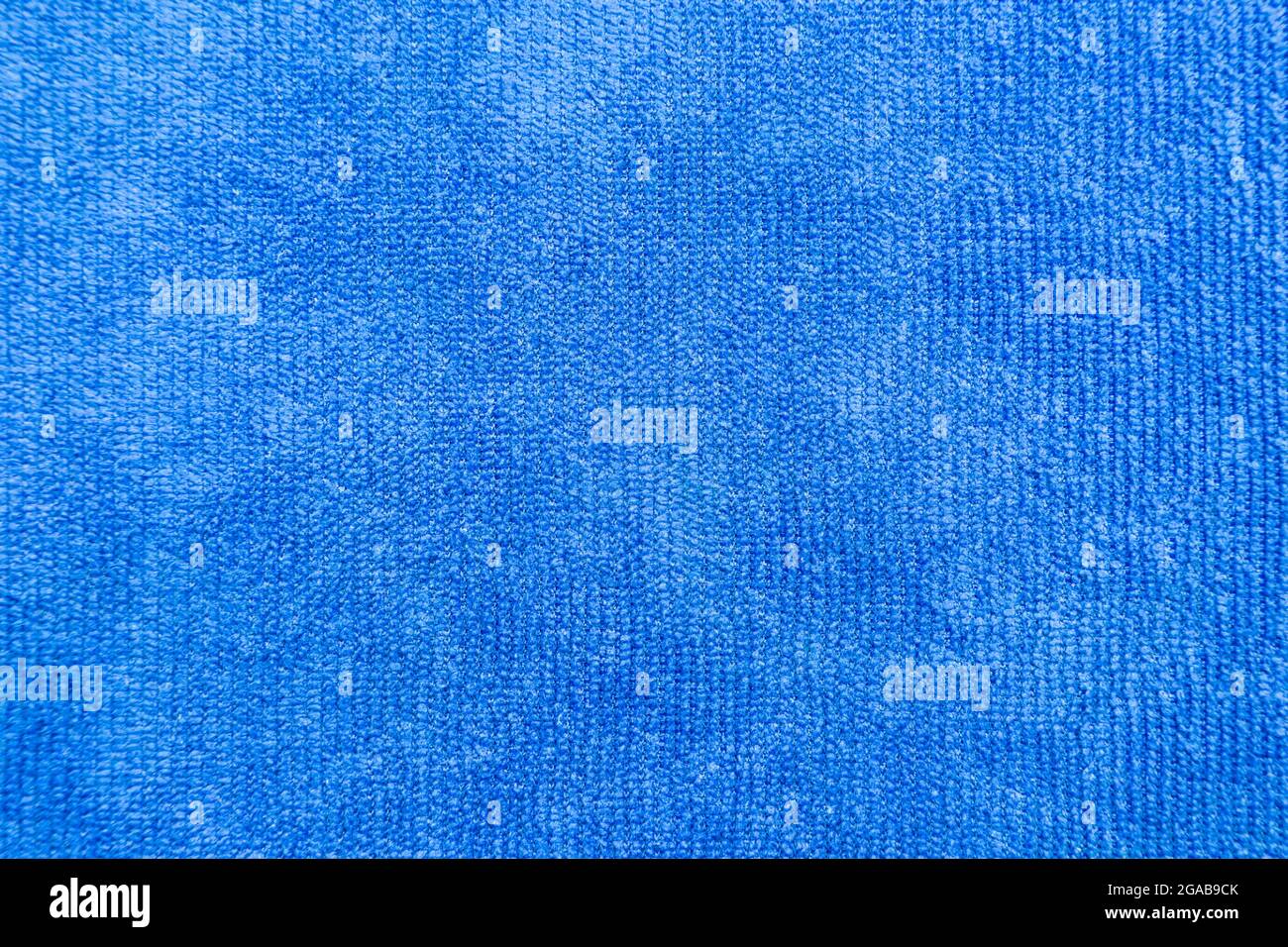 blue micro fiber fabric texture background Stock Photo