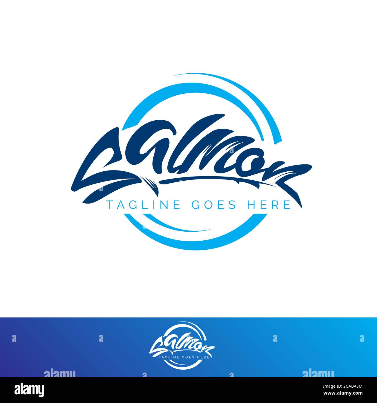 Salmon wordmark vector symbol for brand, print or any other purpose Stock Vector