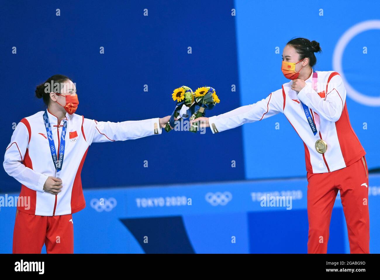 Tokyo, Japan. 30th July, 2021. Zhu Xueying (R), Liu Yingying of China ...