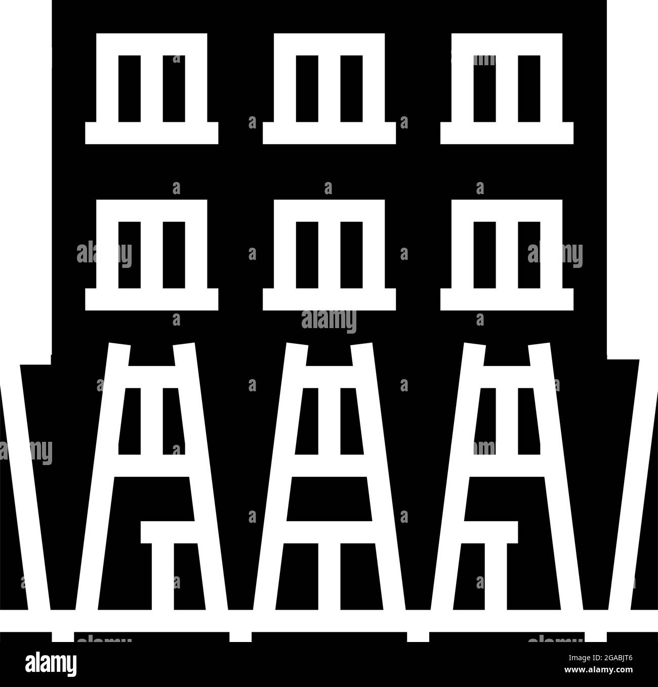 building lighting glyph icon vector illustration Stock Vector Image ...