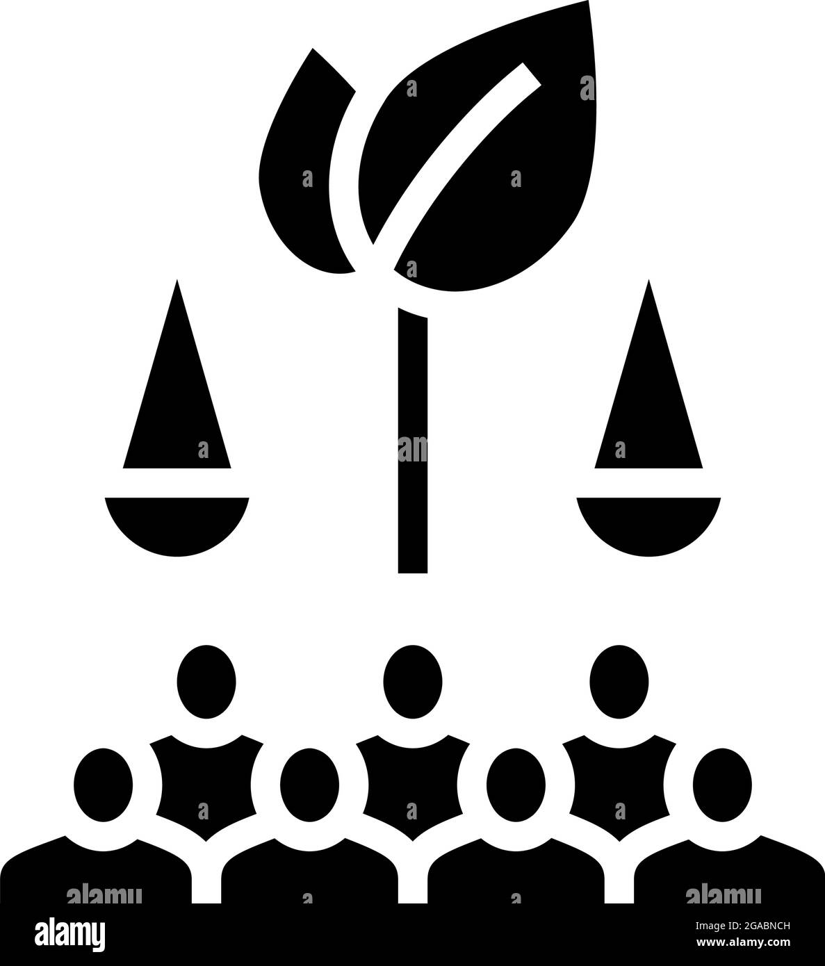 Sustainable Development Glyph Icon Vector Illustration Stock Vector