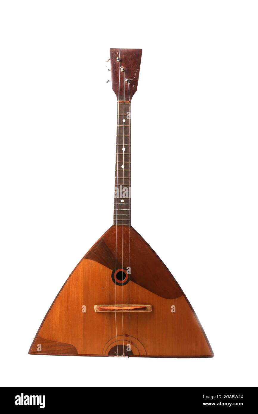 Folk musical instrument balalaika isolated on white Stock Photo Alamy