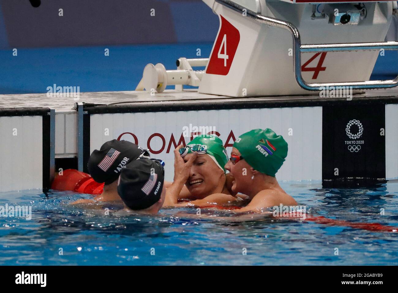 Tokyo, Kanto, Japan. 30th July, 2021. Annie Lazor (USA), from left ...