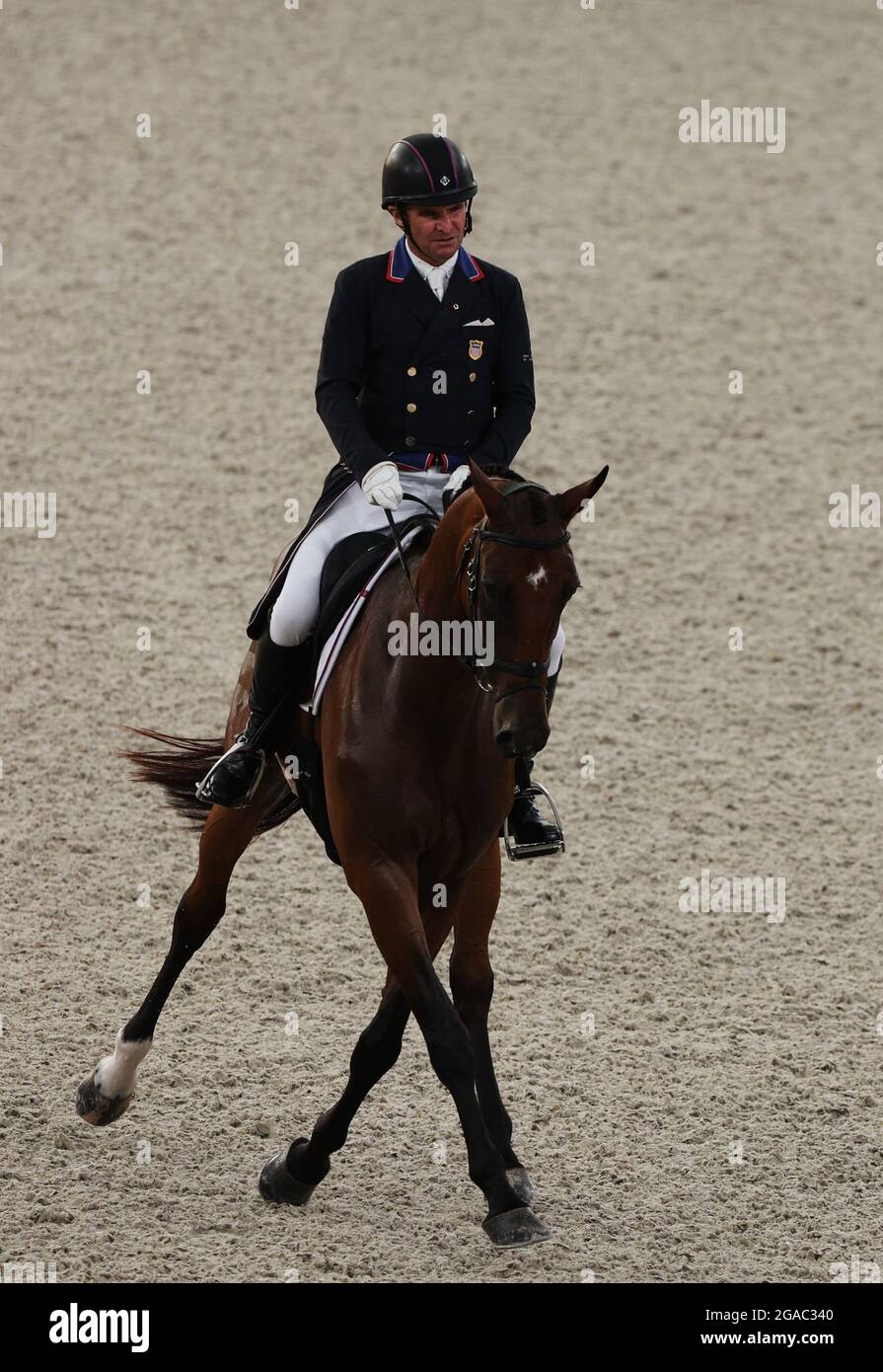 Tokyo 2020 Olympics Equestrian Eventing Dressage Individual Day 1 Session 2 Equestrian Park Tokyo Japan July 30 2021 Phillip Dutton Of The United States On His Horse Z Compete Reuters Alkis Konstantinidis Stock Photo Alamy