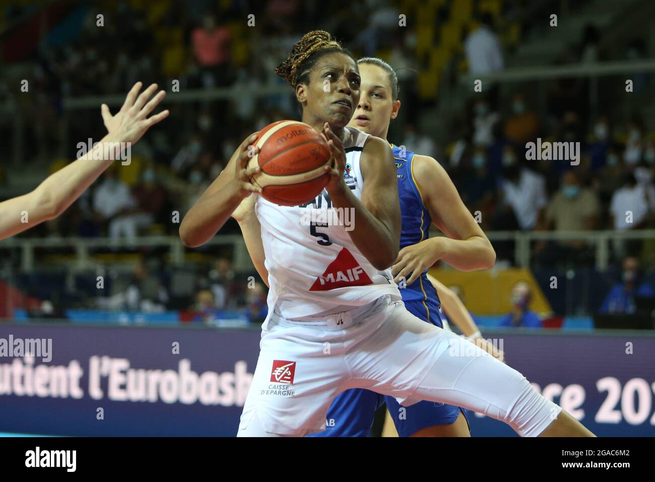 Endene MIYEM of France during the FIBA Women's EuroBasket 2021,  quarter-finals basketball match between France