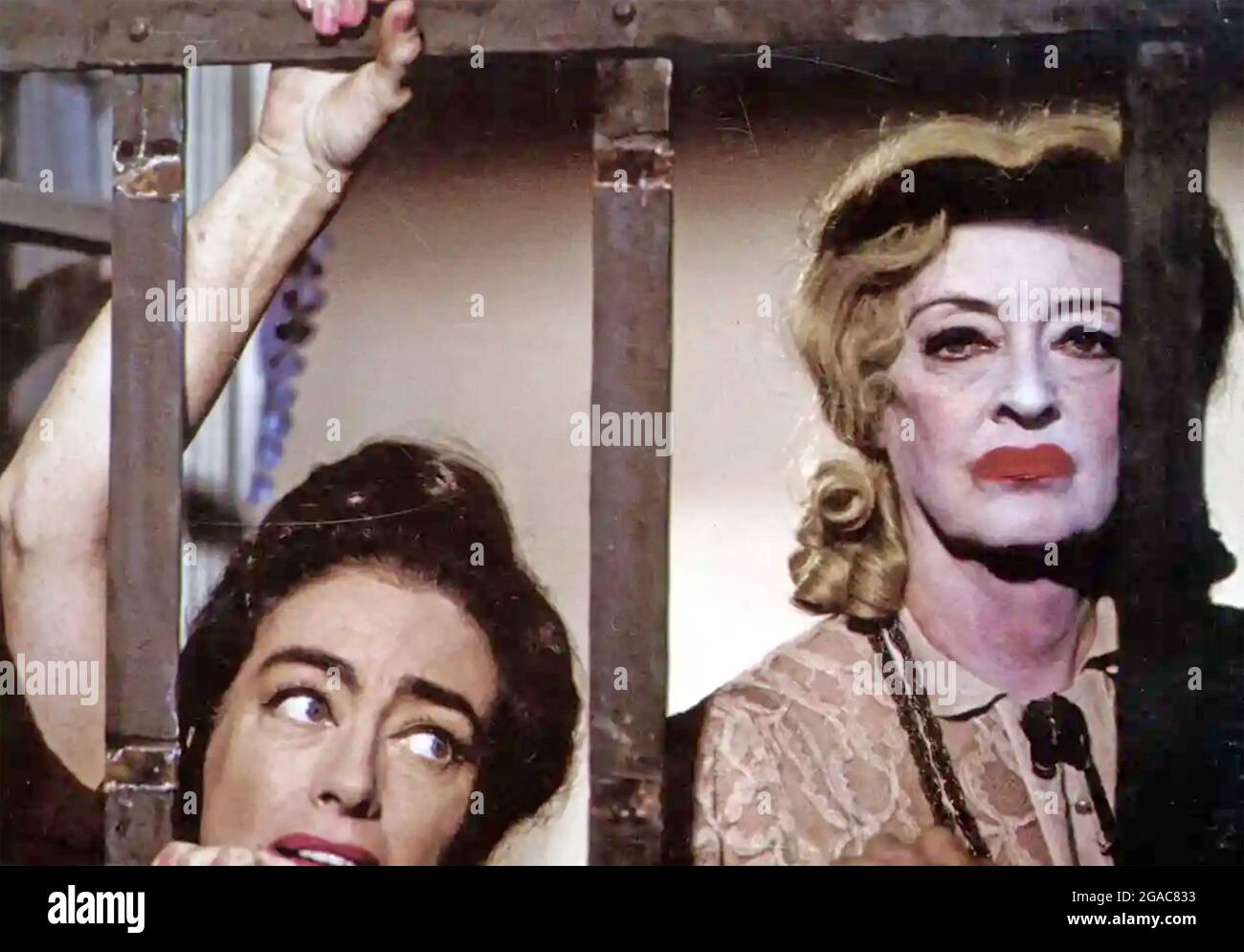 WHATEVER HAPPENED TO BABY JANE ? 1962 Warner Bros Pictures film with Joan Crawford at left and