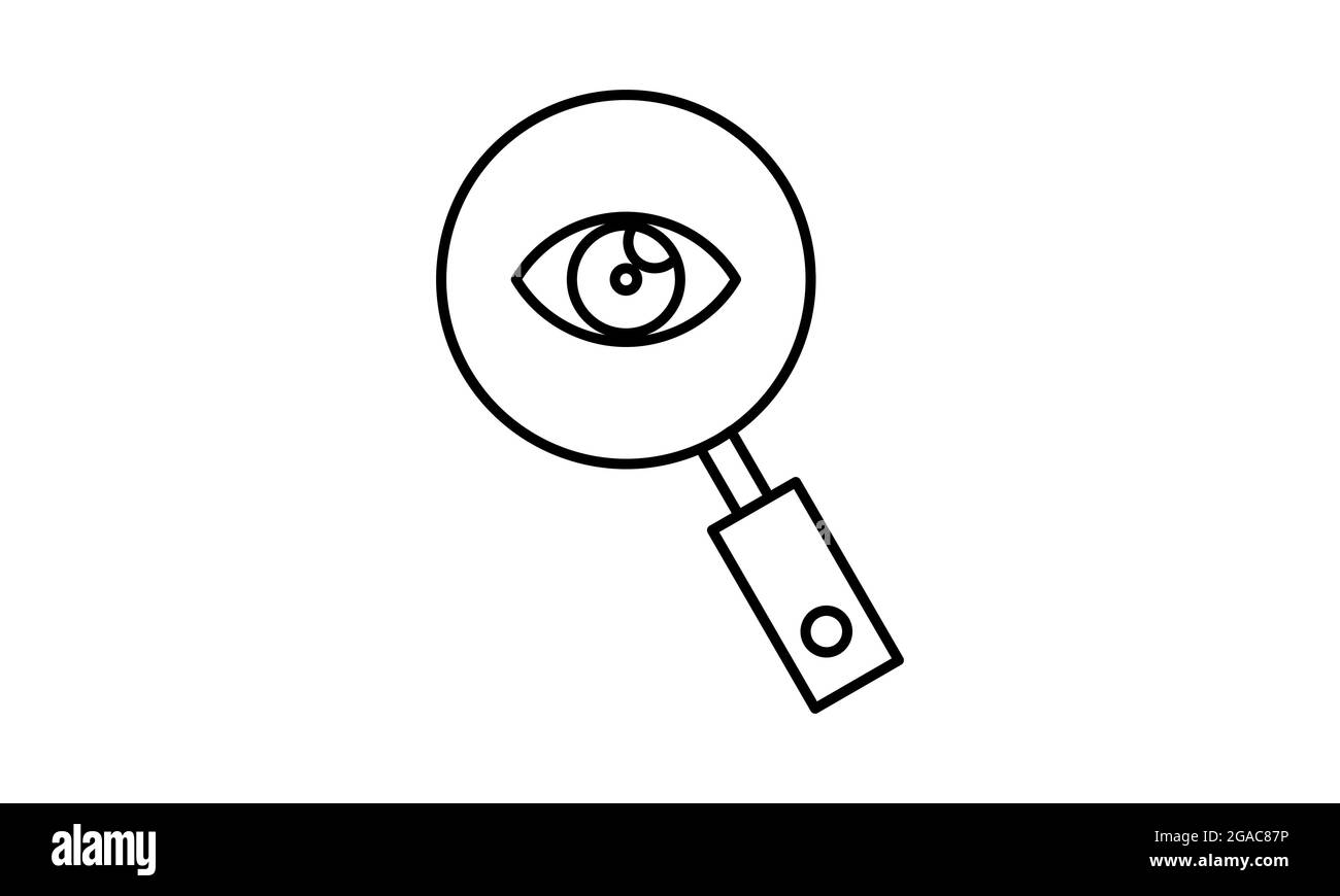 Search icon magnifying glass vector image Stock Vector