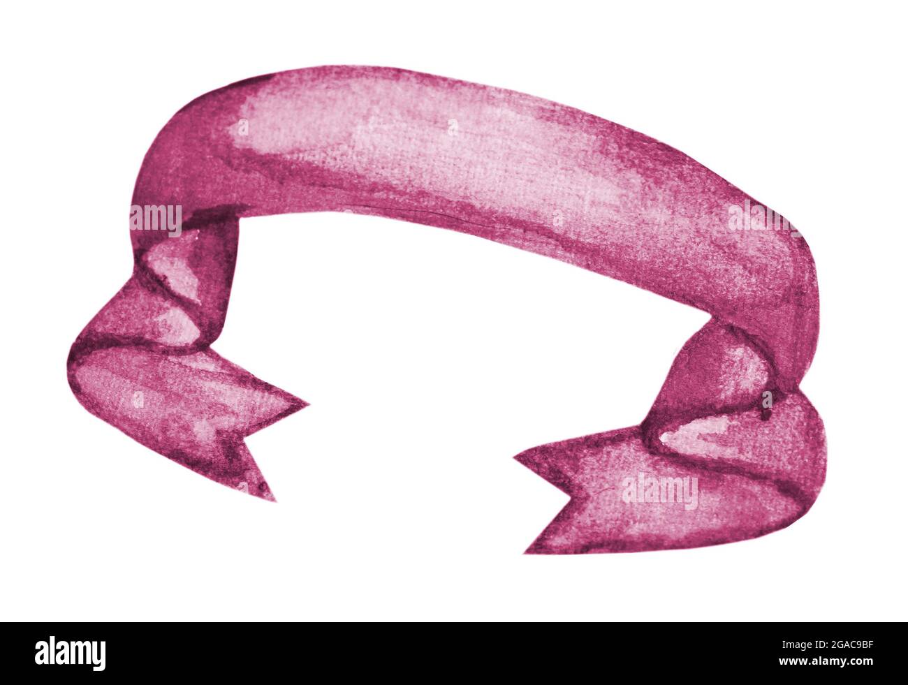 Hand painted ribbon colorful isolated on white Stock Photo - Alamy