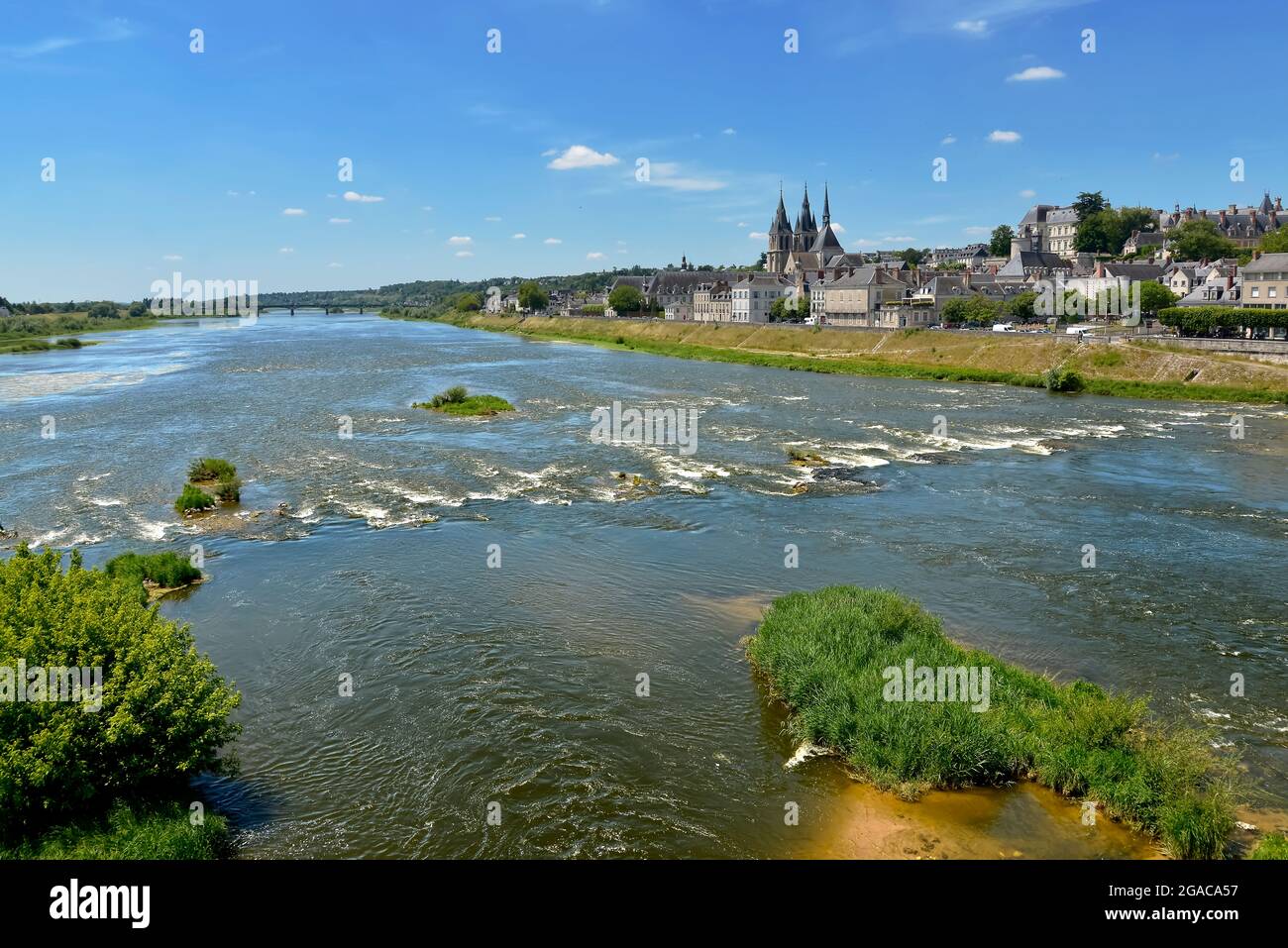 Edge Of The Loire At Blois A Commune And The Capital City Of Loir Et Cher Department In Centre Val De Loire In France Stock Photo Alamy
