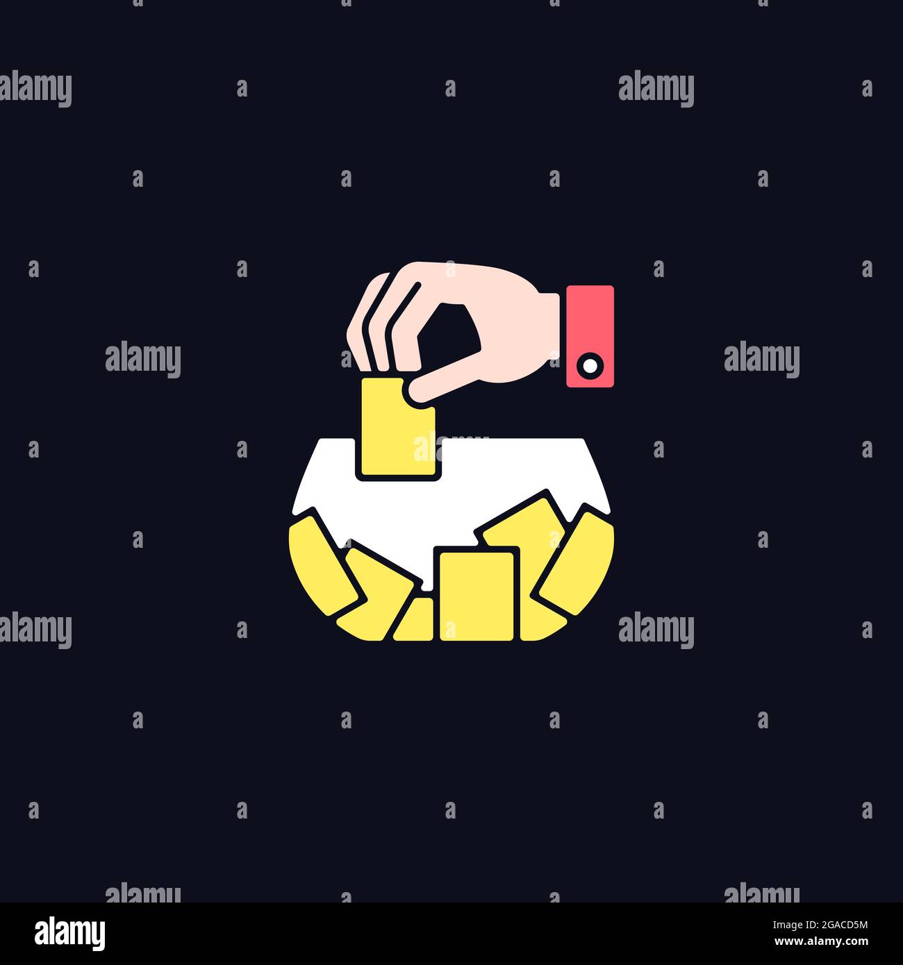 Raffle RGB color icon for dark theme Stock Vector Image & Art - Alamy