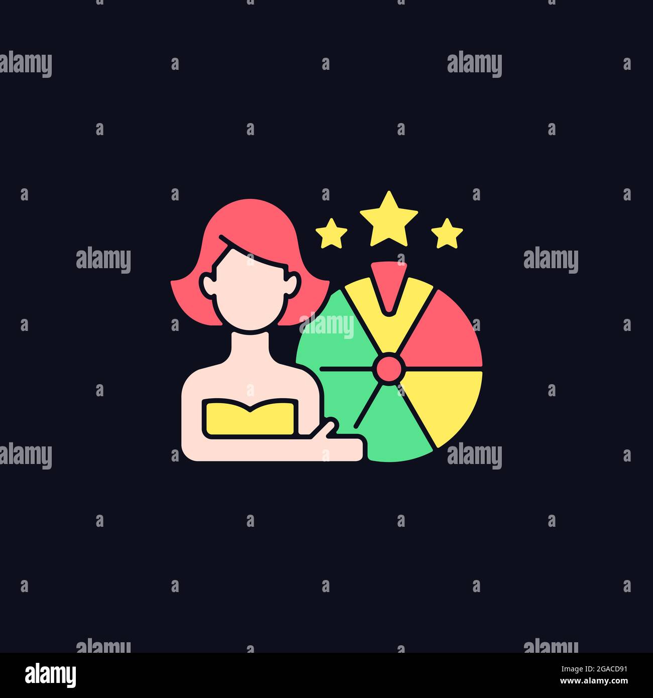 Game show RGB color icon for dark theme Stock Vector Image & Art - Alamy
