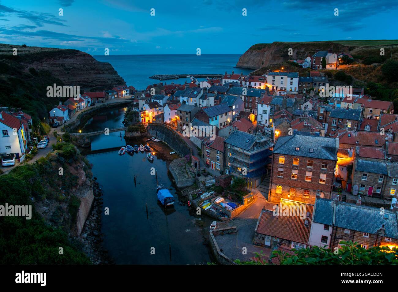 Staithes Harbour, North Yorkshire, UK Stock Photo