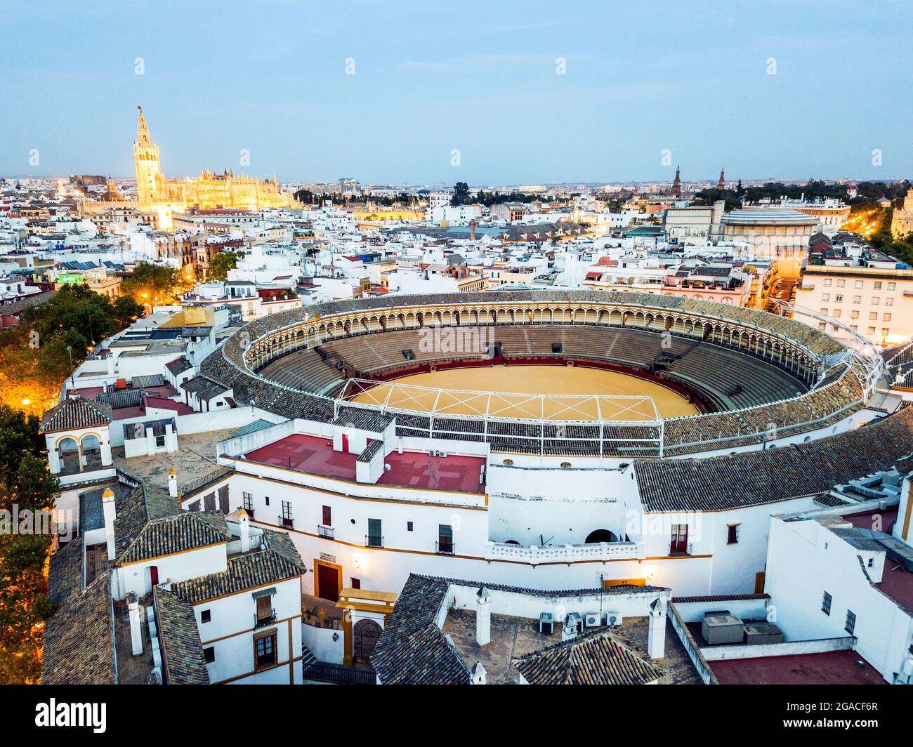 Amazing evening view of Seville, Andalusia, Spain Stock Photo