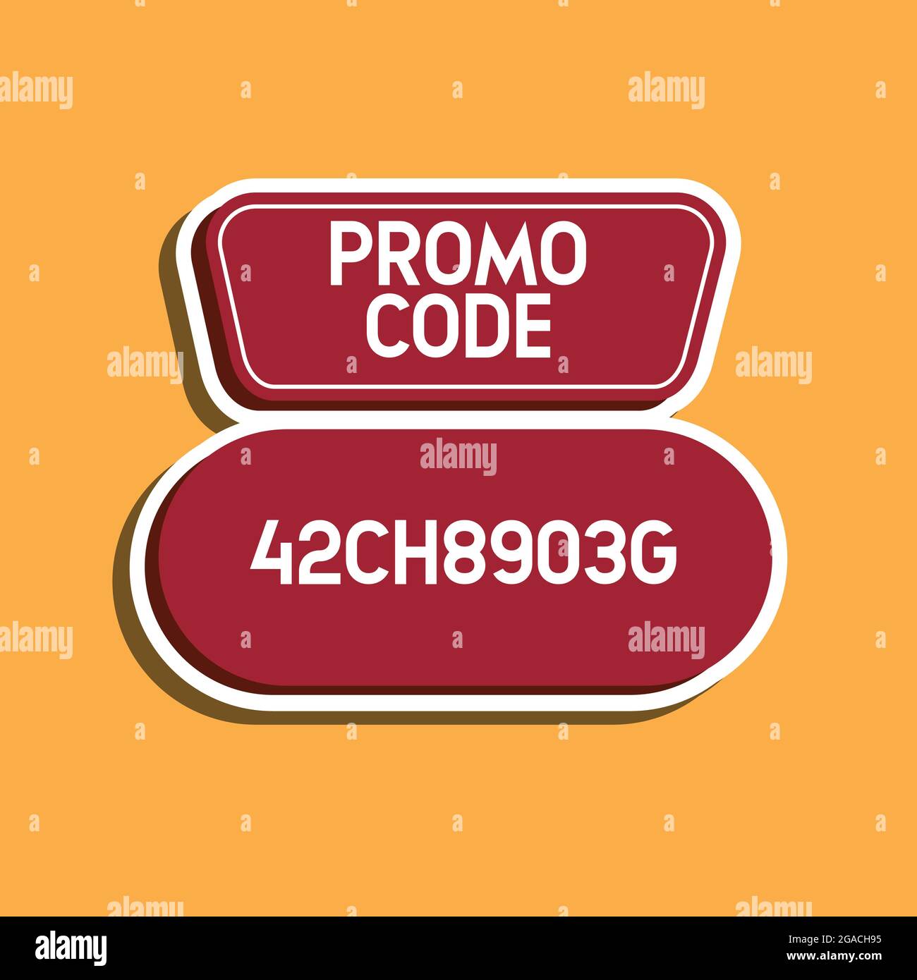 Promo Code Coupon Code Flat Vector Set Design Illustration On