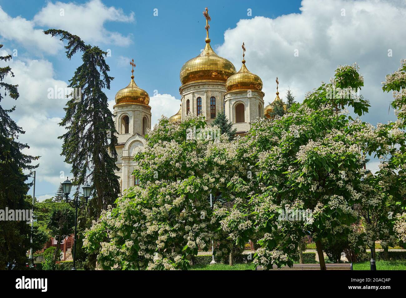 Cathedral of the Saviour  Pyatigorsk, city in Stavropol Krai, Russia located on the Podkumok River, oldest spa resorts Stock Photo