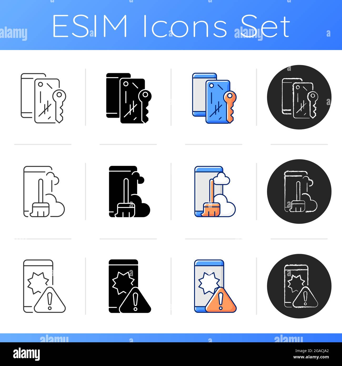 Repair related icons set Stock Vector