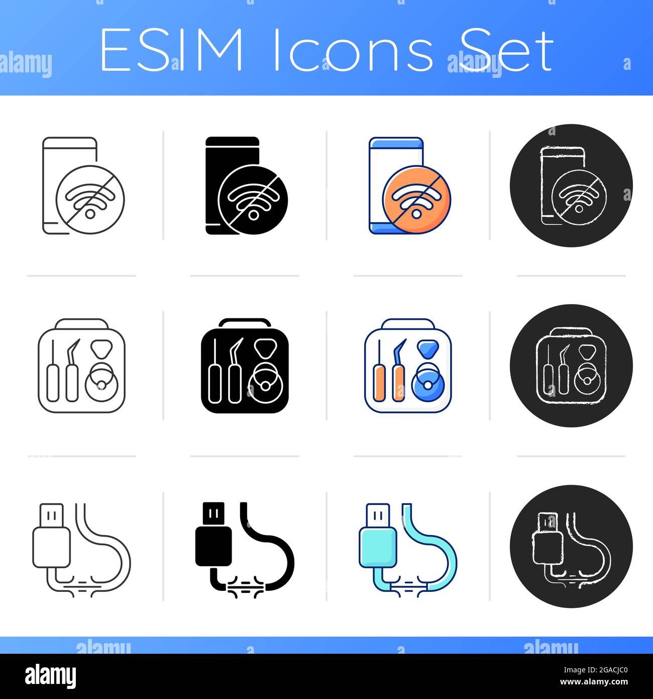 Common phone breakdowns icons set Stock Vector Image & Art - Alamy