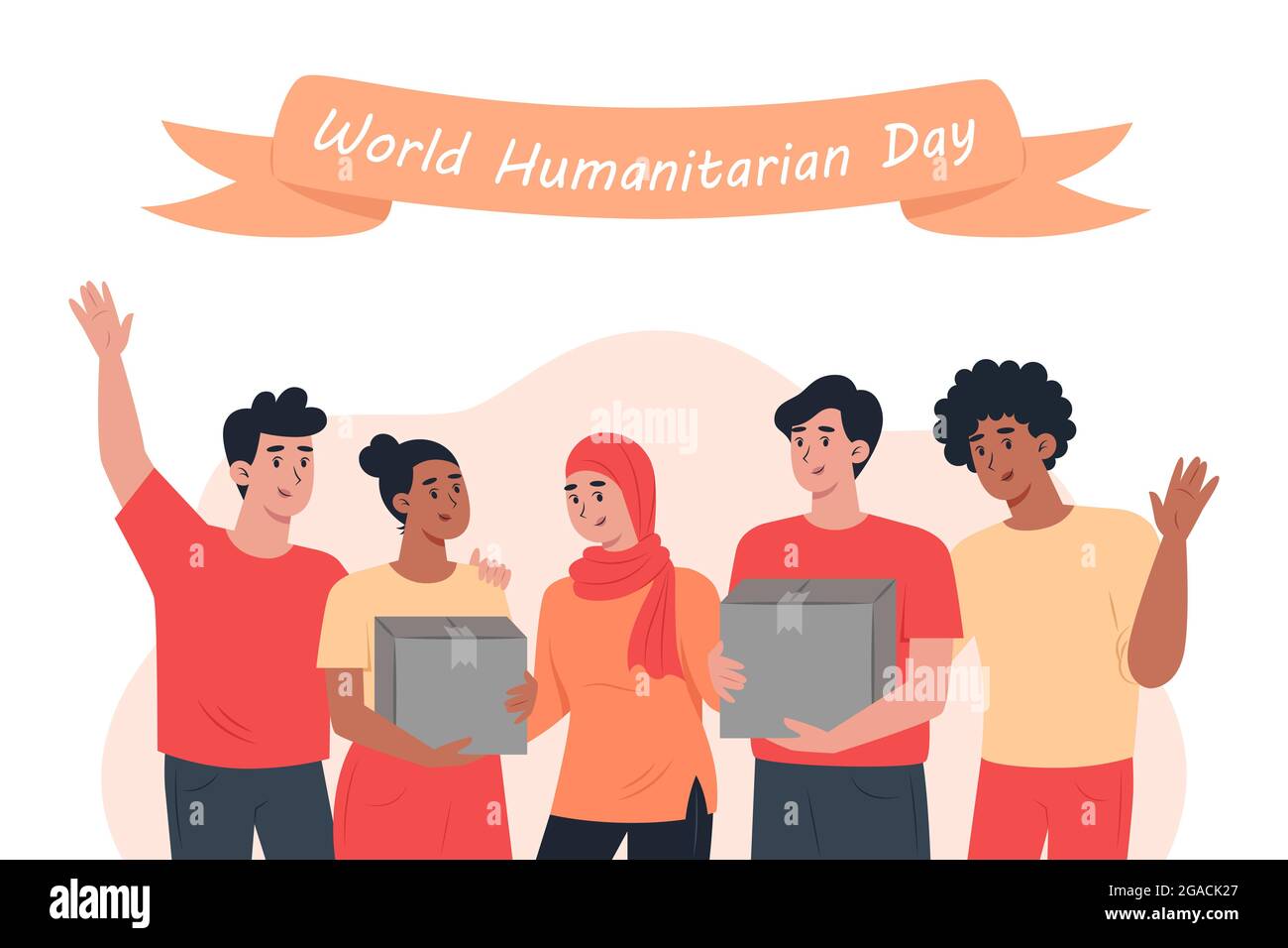 Group of volunteers Stock Vector Images - Alamy