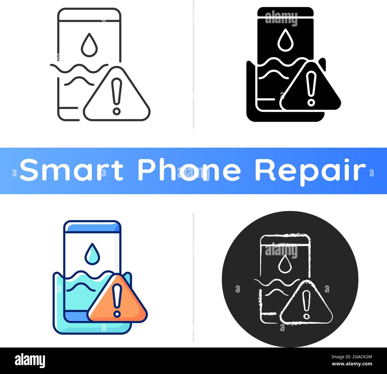Water damage icon Stock Vector