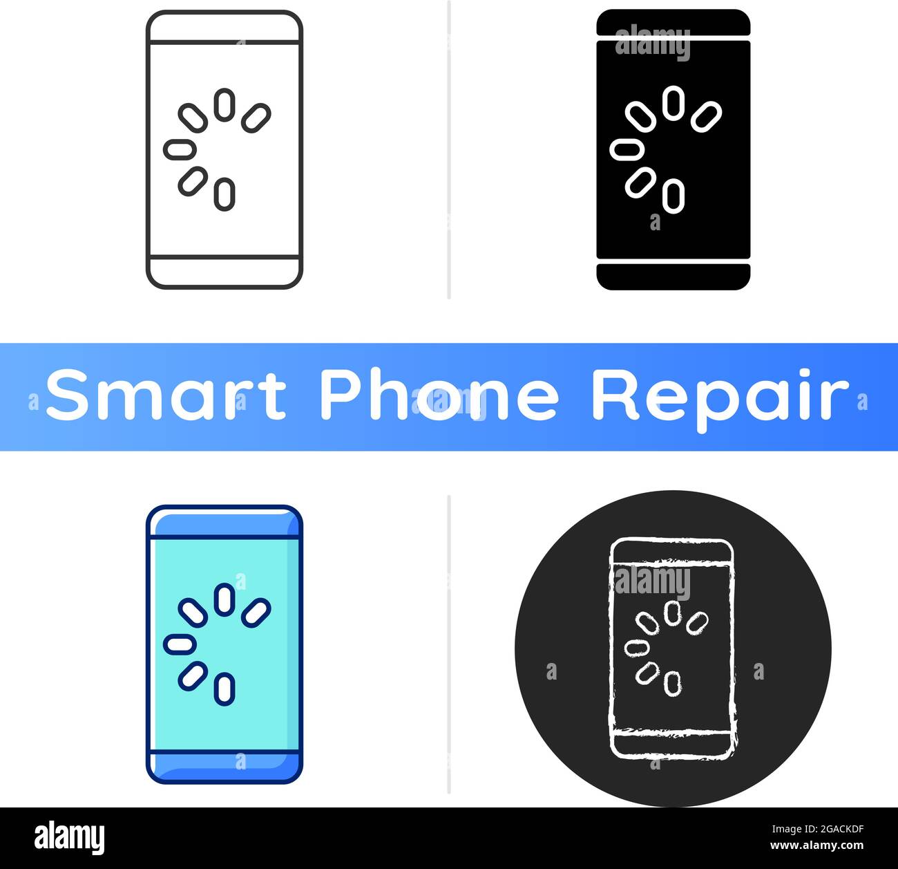 Slow phone icon Stock Vector