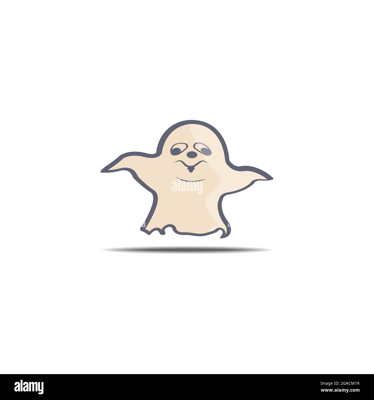 Cute ghost icon isolated on white backgrounds. Halloween symbol. Spooky  logo Stock Vector Image & Art - Alamy