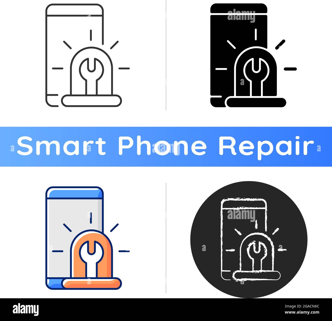 Urgent phone repairs icon Stock Vector