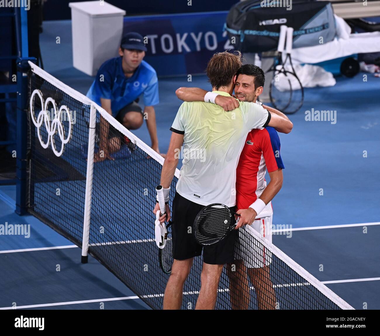 Novak Djokovic defeated Alexander Zverev in Tokyo quarterfinal Novak Djokovic defeated Alexander Zverev in Tokyo quarterfinal