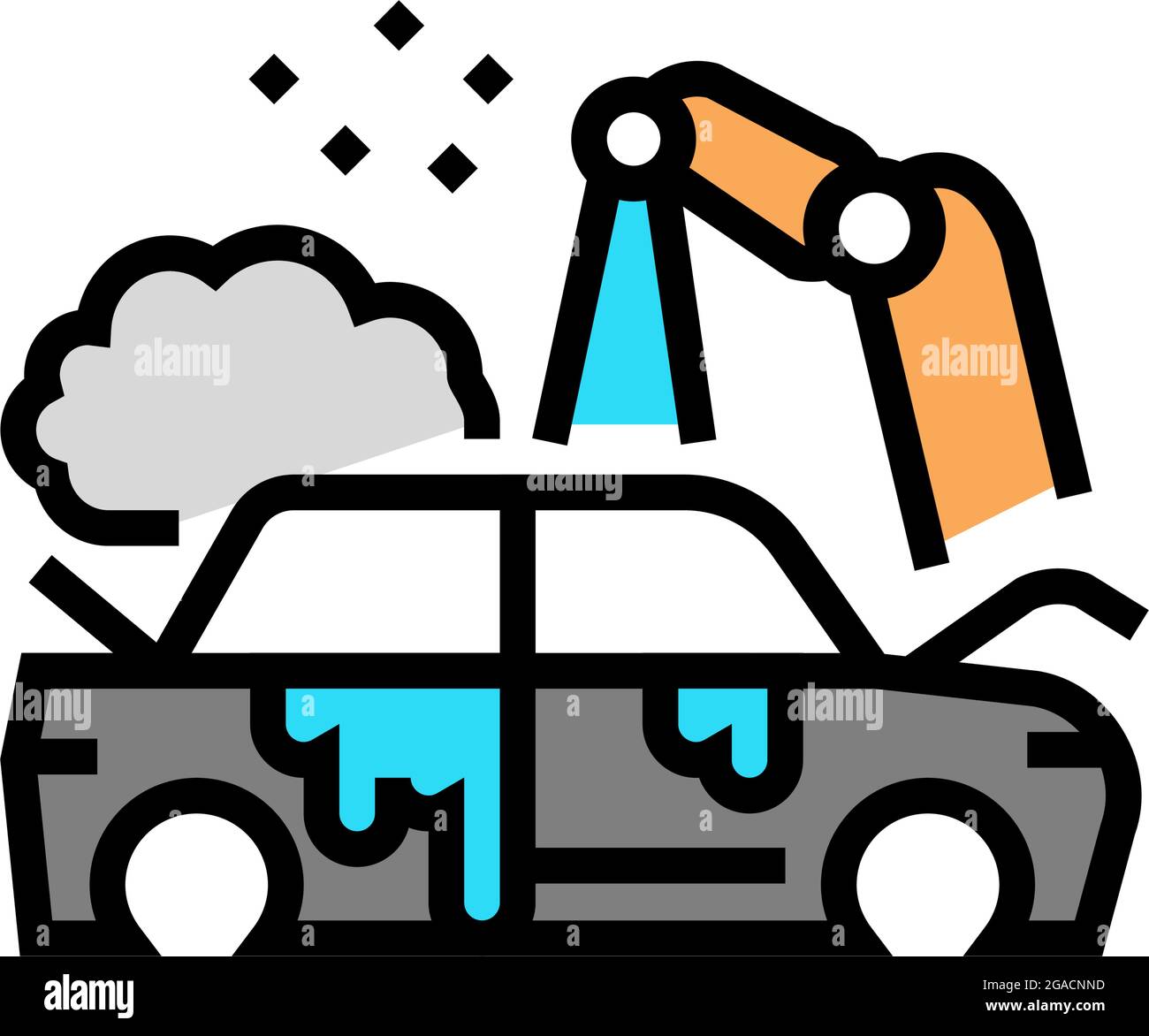 factory auto paint job color icon vector illustration Stock Vector