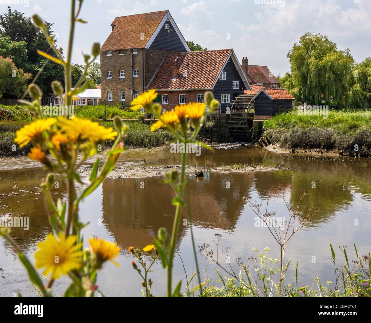 Essex, UK - July 20th 2021: A view of the historic Tide Mill in the village of Battlesbridge in Essex, UK. Stock Photo
