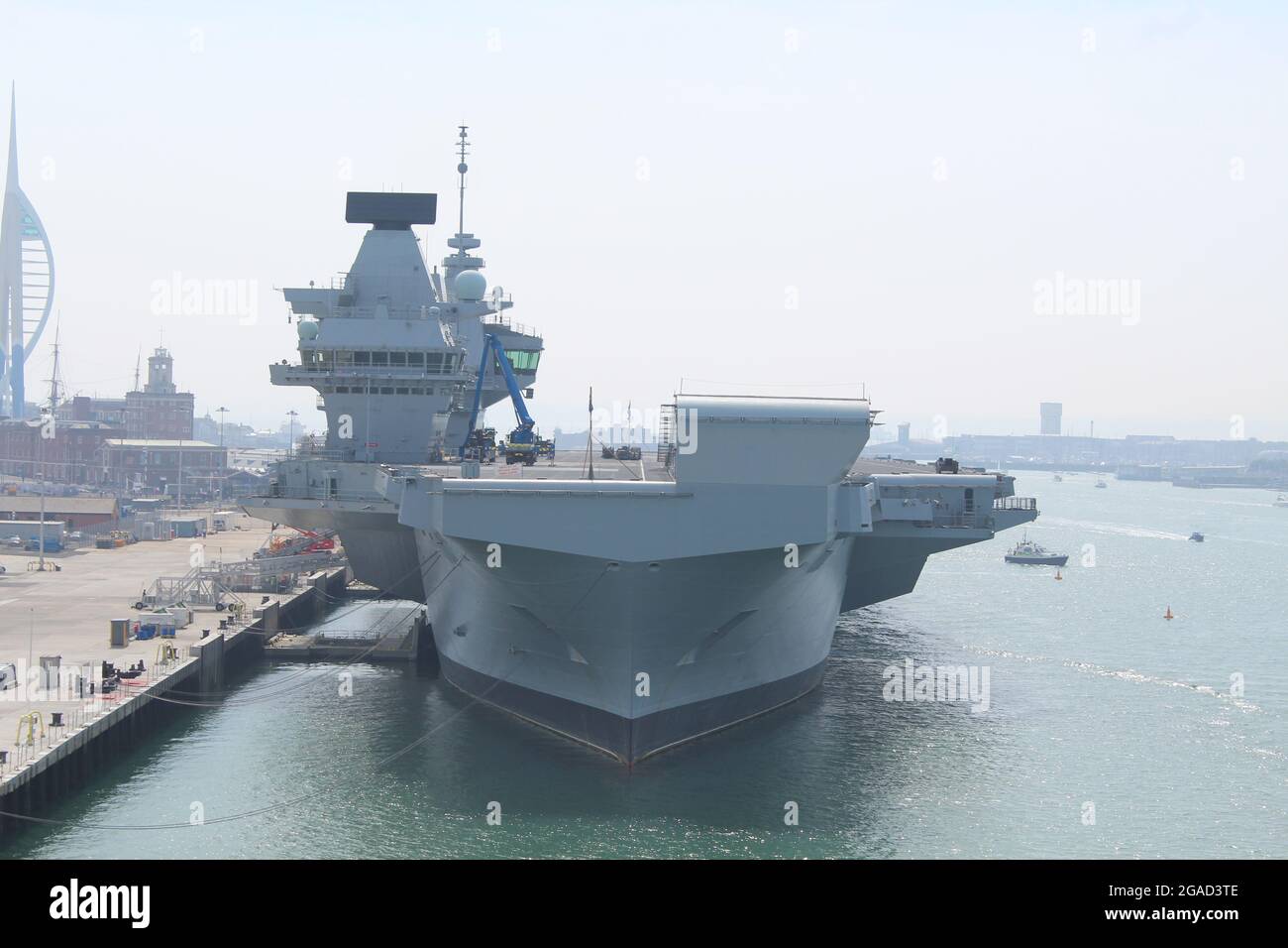 HMS Ark Royal docked in UK England Stock Photo