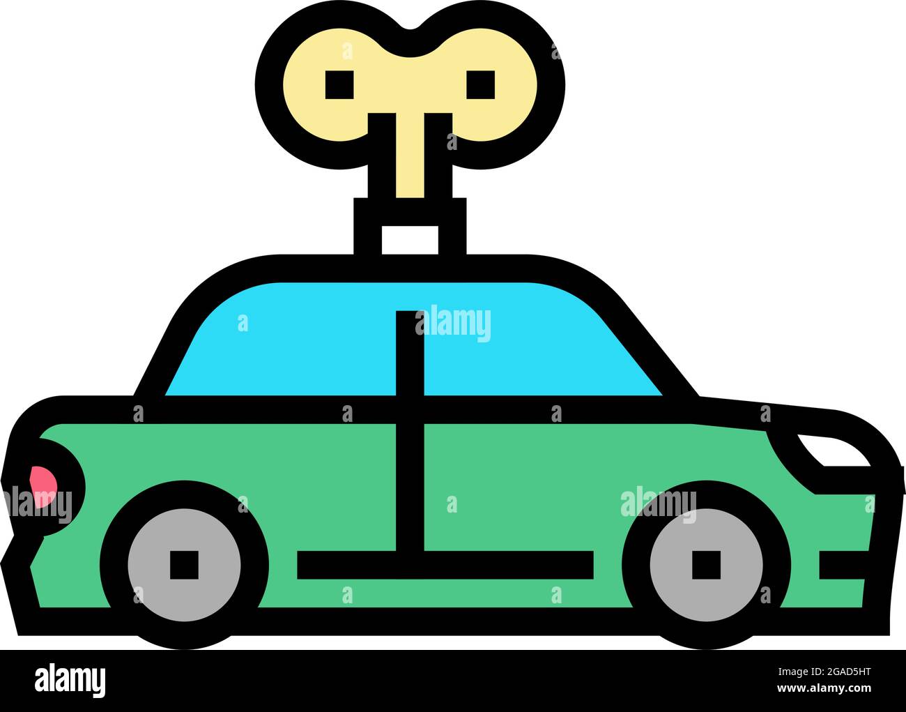 car toy kindergarten color icon vector illustration Stock Vector Image ...