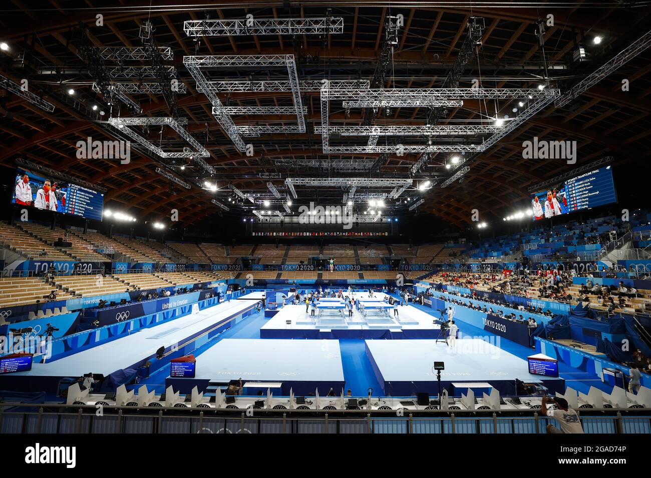 General view during the Olympic Games Tokyo 2020, Trampoline Gymnastics